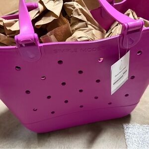 Simple Modern Fuchsia Tote Bag